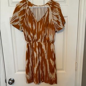J.Crew Silk Orange Ikat print Dress
